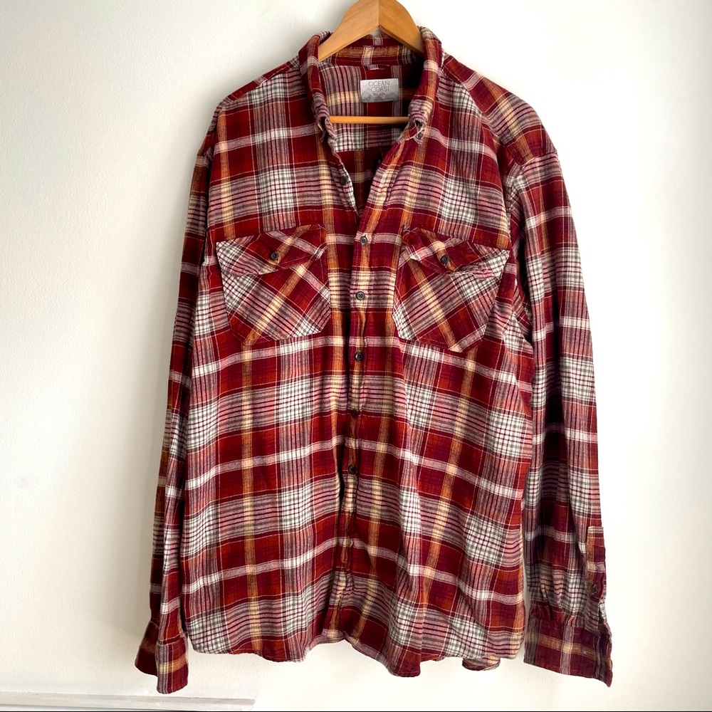 Ocean and Coast 2XL TALL Men’s Plaid Shirt.